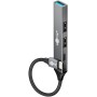 Goobay 74459 hub di interfaccia USB tipo-C 5000 Mbit/s Grigio chiaro