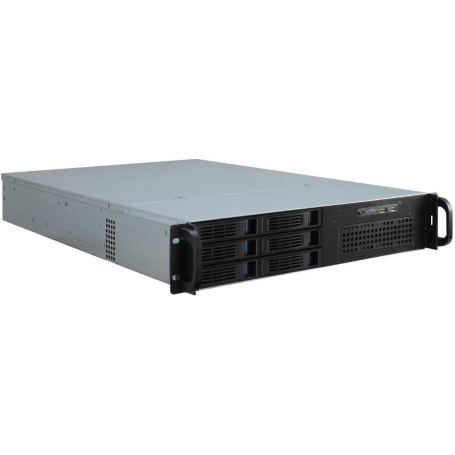Inter-Tech IPC 2U-2406 Supporto Nero, Argento (88887196)