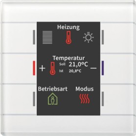 MDT BE-GT2TW.02 Glastaster II Smart mit Farbdisplay und Temperatursensor Weiß (BE-GT2TW.02)