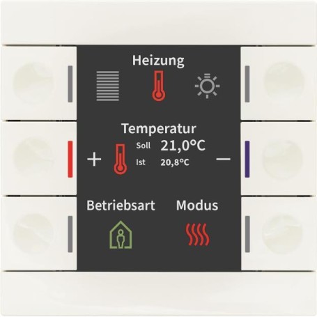 MDT BE-TAS86T.02 Taster Smart 86 mit Farbdisplay und Temperatursensor Rws glä (BE-TAS86T.02)