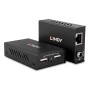 Lindy 43408 moltiplicatore AV Trasmettitore e ricevitore AV Nero
