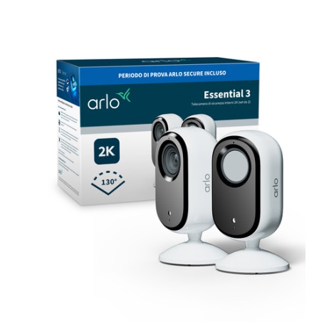 Arlo Essential Telecamera di sicurezza per interni 3 2K (XX-cam) (VMC3270-100EUS)
