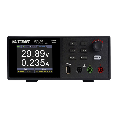 Voltcraft DSP-3008 F Labornetzgerät, einstellbar 0 - 30 V 0 - 8 A 120 W USB lüfterlos Anzahl Ausgänge 1 x (VC-16882945)