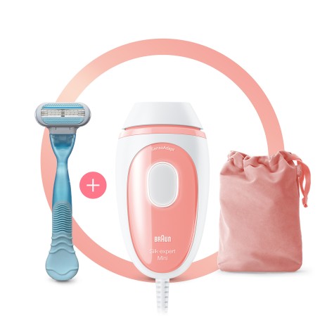 Braun Silk-expert Pro Silk-expert Mini Luce pulsata intensa (IPL) Rosa, Bianco (PL1014)