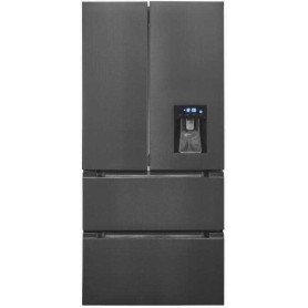 Exquisit FD490-160-WS-202E con porta alla francese, larghezza 83,6 cm, 506 L, NoFrost, erogatore d'acqua, acciaio inossidabile