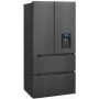Exquisit FD490-160-WS-202E con porta alla francese, larghezza 83,6 cm, 506 L, NoFrost, erogatore d'acqua, acciaio inossidabile