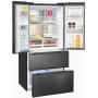 Exquisit FD490-160-WS-202E con porta alla francese, larghezza 83,6 cm, 506 L, NoFrost, erogatore d'acqua, acciaio inossidabile