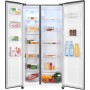 Exquisit SBS46-040D Combinazione di congelatori affiancati , larghezza 91 cm, 442 L, NoFrost, antracite