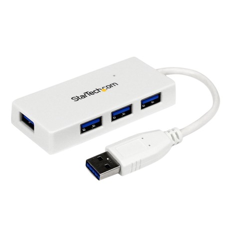 StarTech.com Hub portatile mini USB 3.0 SuperSpeed a 4 porte - Perno e concentratore per Ultrabook USB 3.0 con ca (ST4300MINU3W)