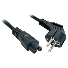 Lindy 5m, CEE 7/7 - IEC 320 C5 Nero CEE7/7 Accoppiatore C5 (30407)