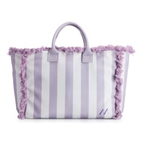 Muitomas BEACHBAGVL borsa e tracolla Cotone, Poliestere Viola Donna Borsa da spiaggia