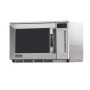 Sharp R25AT Forno a microonde professionale, 2100 W, 20 L, 11 livelli di potenza, comandi touch, acciaio inossidabile.