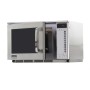 Sharp R25AT Forno a microonde professionale, 2100 W, 20 L, 11 livelli di potenza, comandi touch, acciaio inossidabile.