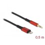 DeLOCK 86586 cavo audio 0,5 m 3.5mm Lightning Nero, Rosso (86586)