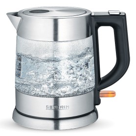 Severin WK 3468 bollitore elettrico 1 L 2200 W Nero, Acciaio inossidabile, Trasparente (WK 3468)