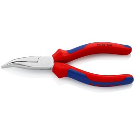 Flachrundzange 2525160 (rot/blau, abgewinkelt, mit Schneide) (25 25 160)