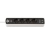 Ecolor Steckdosenleiste 4-fach (wei/schwarz, 1,5 Meter, 2x USB) (1153240026)