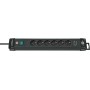 Premium-Line Steckdosenleiste 6-fach (schwarz, 3 Meter, 2x USB) (1951160602)