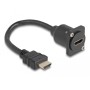 D-Typ Kabel HDMI Stecker  HDMI Buchse (schwarz, 20cm) (87966)