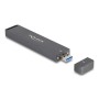 Externes Gehuse M.2 NVMe PCle SSD, SATA SSD (grau, mit USB Typ A-Stecker) (42021)