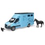 MB Sprinter Tiertransporter mit Pferd (blau) (02674)