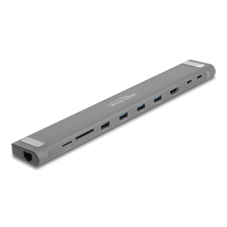 DeLOCK Docking station USB Type-C Slim 4K - HDMI / USB 3.2 Gen 1 / LAN / SD / PD 3.0 (87895)