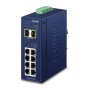 PLANET IP30 Industrial L2/L4 8-Port Gestito L2/L4 Gigabit Ethernet (10/100/1000) Blu (IGS-4215-8T2S)