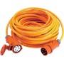 as - Schwabe Strom Verlängerungskabel [ CEE-Stecker - CEE-Kupplung] 32 A Orange 25 m mit Phasenwender 59647 (59647)