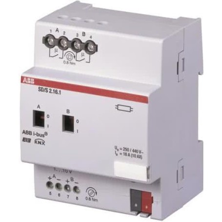 ABB STOTZ-KONTAKT Schalt-/Dimmaktor SD/S2.16.1 2fach 16A (2CDG110079R0011)