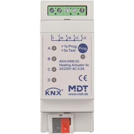 MDT AKH-0400.03 Heizungsaktor 4-fach 2TE REG 24-230VAC (AKH-0400.03)