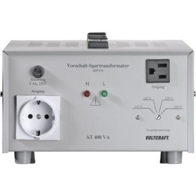 Voltcraft AT-400 NV Vorschalt-Transformator, Spannungswandler, 115/125/230/240 V/AC / 230/240/115/12 (AT 400VA)