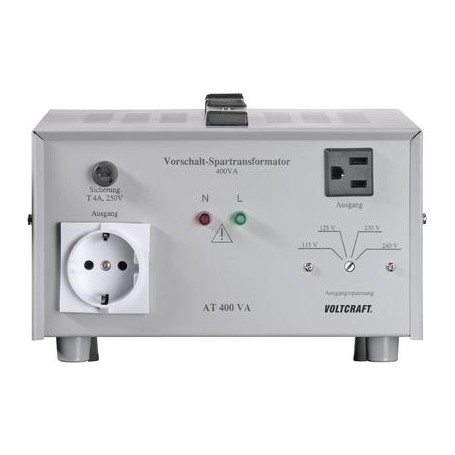 Voltcraft AT-400 NV Vorschalt-Transformator, Spannungswandler, 115/125/230/240 V/AC / 230/240/115/12 (AT 400VA)