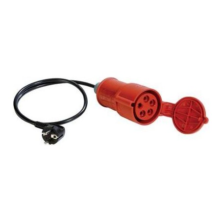 32 A CEE-Kupplung auf Schutzkontaktstecker Passend für Details VDE 0701/0702 (044123)