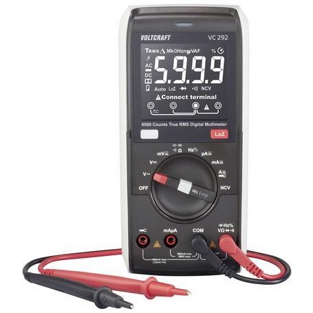 VOLTCRAFT VC292 Hand-Multimeter kalibriert (ISO) digital CAT III 600 V Anzeige (Counts): 6000 (VC-13829990)