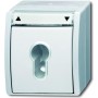 Busch-Jaeger 2712 SLW-54. Produktfarbe: Weiß, Zertifizierung: IP 44. Breite: 74 mm, Tiefe: 55 mm, Höhe: 83 mm (2CKA001101A0924