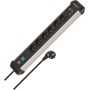 Brennenstuhl 1391030611 prolunghe e multiple 3 m 6 presa(e) AC Interno Nero, Argento