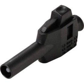 Voltcraft MP-4 Laborstecker mit Klemmanschluss Stecker gerade Stift-O Schwarz 50 St (VC-17002940)