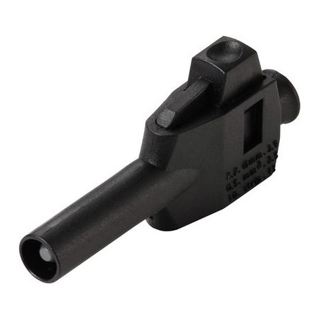 Voltcraft MP-4 Laborstecker mit Klemmanschluss Stecker gerade Stift-O Schwarz 50 St (VC-17002940)