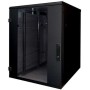 TRITON 19""Schrank B600/T1000 Schwarz bis 800Kg Glastuer - Rack (RMA-18-A61-BAX-N1)