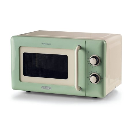 Ariete Linea Vintage 3960 Forno a microonde Vintage, 800W, Capacità 20L, 3 funzioni, 6 livelli di cottura, Timer, Verde (3960GR)