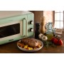 Ariete Linea Vintage 3960 Forno a microonde Vintage, 800W, Capacità 20L, 3 funzioni, 6 livelli di cottura, Timer, Verde (3960GR)