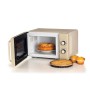 Ariete Linea Vintage 3960 Forno a microonde Vintage, 800W, Capacità 20L, 3 funzioni, 6 livelli di cottura, Timer, Beige (3960CR)