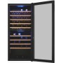 Exquisit WS2-114-GTE-160G Cantinetta frigo per vino, 55,2 cm di larghezza, 114 bottiglie, 2 zone di raffreddamento