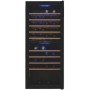 Exquisit WS2-114-GTE-160G Cantinetta frigo per vino, 55,2 cm di larghezza, 114 bottiglie, 2 zone di raffreddamento