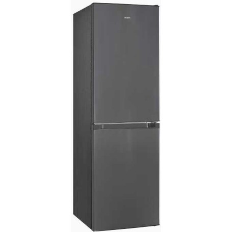 Exquisit KGC195-65-NF-330E Frigorifero-congelatore libera installazione, larghezza 48,5 cm, 193 L, NoFrost, aspetto acciaio inox