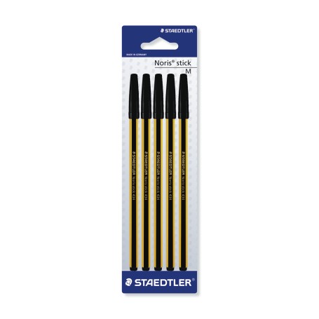 Staedtler Blister con 5 penne a sfera noris nere (434M9BK5I)