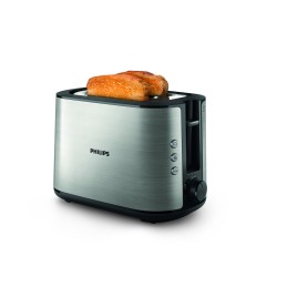 Philips Viva Collection HD2650/90 Tostapane - 2 fette, fessura ampia, metallo