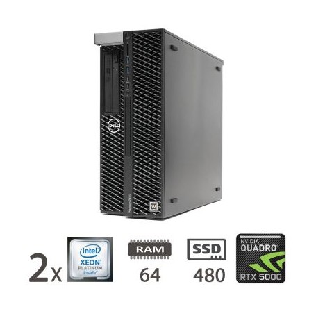 DELL 7820 2X XEON 8160/64/SSD480/RTX5000/W11P/2Y (008819PCR-EU)