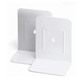 COPPIA 2 REGGILIBRI IN METALLO BIAN (088-BI)
