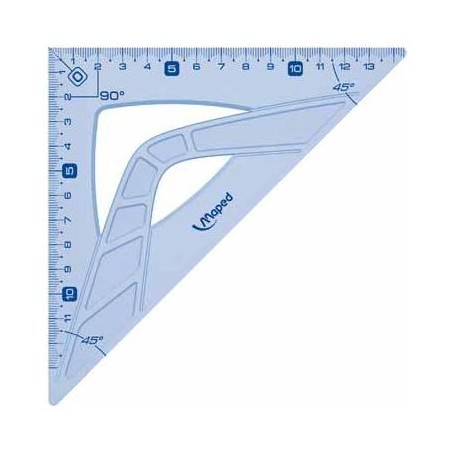 Maped 242421 squadra Triangolo a 45° Plastica Blu, Traslucido (146123)